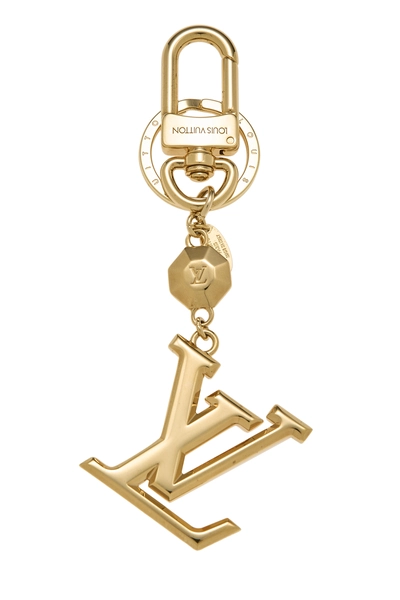Gold Monogram Facettes Key Holder