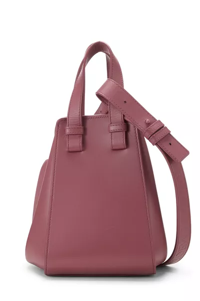 Pink Calfskin Compact Hammock Bag