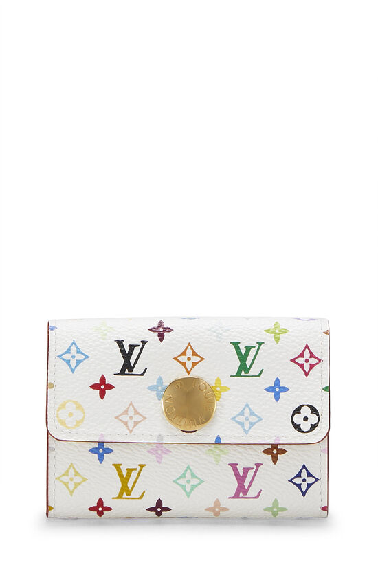 Takashi Murakami x Louis Vuitton White Monogram Multicolore Business Card Holder, , large image number 0