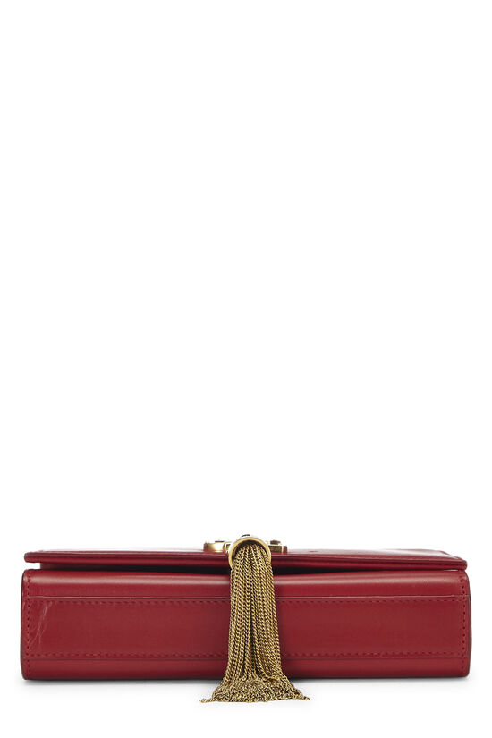 Red Calfskin Kate Tassel Crossbody Small, , large image number 4