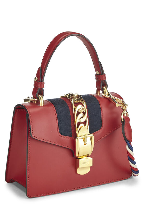 Red Leather Web Sylvie Mini, , large image number 1
