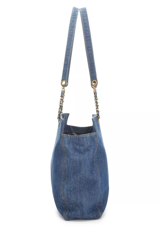 Navy 'CC' Denim Tote Large, , large image number 2