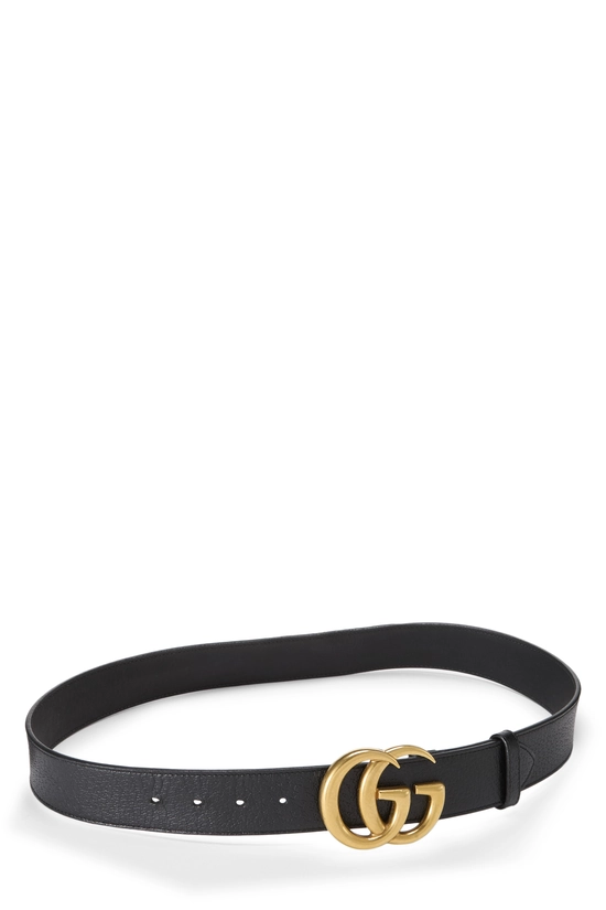 Black Leather GG Marmont Belt 90, , large image number 1