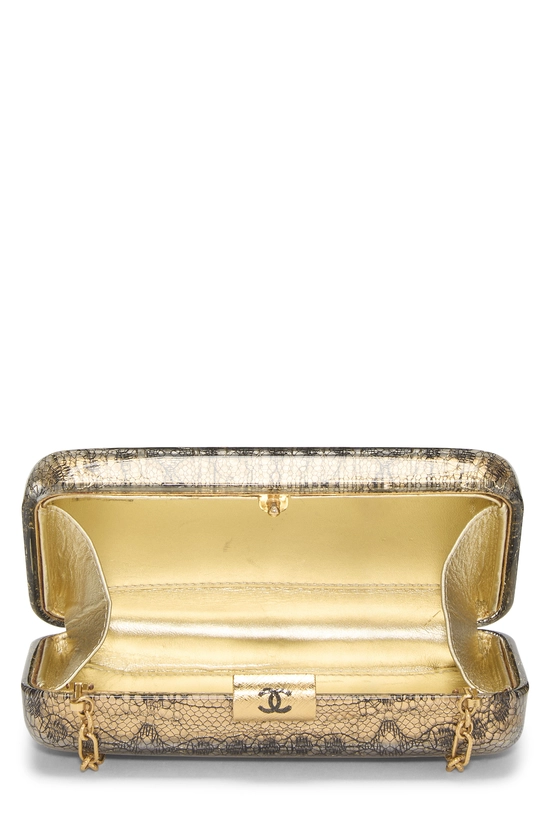 Gold Acrylic Lace Minaudi&egrave;re, , large image number 5