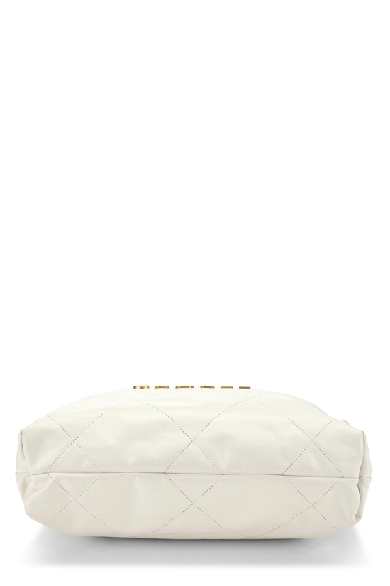 White Calfskin Chanel 22 Hobo Small, , large image number 4