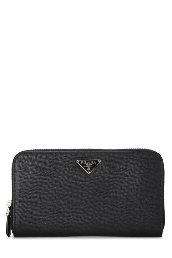 Black Saffiano Zip Around Wallet, , large image number 0