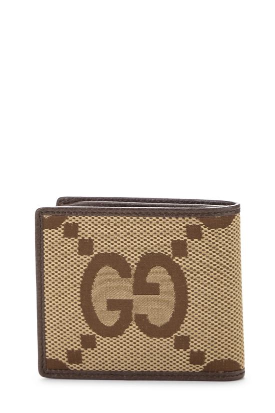 Brown Jumbo GG Canvas Bifold Wallet, , large image number 2