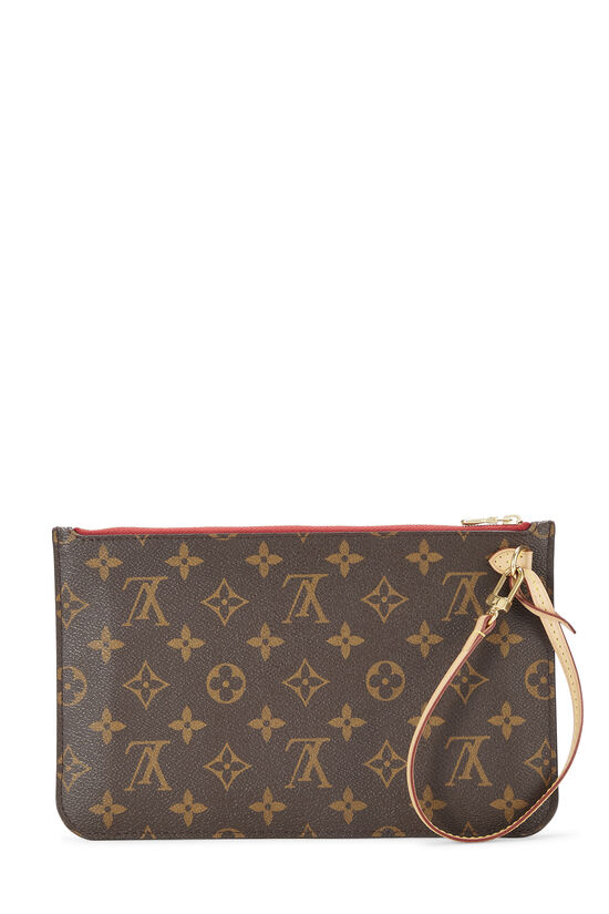Red Monogram Canvas Neverfull Pouch MM, , large image number 2