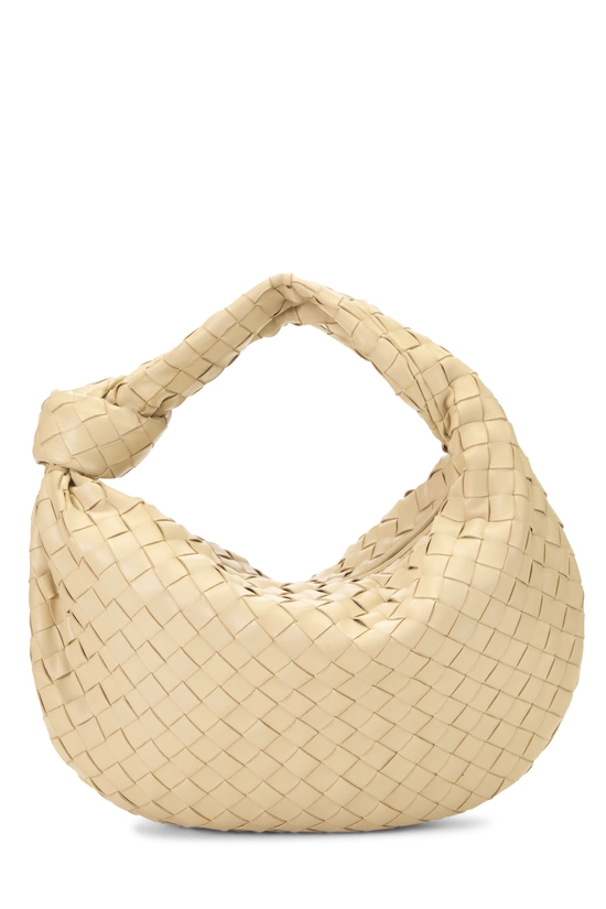 Beige Intrecciato Leather Teen Jodie, , large image number 0