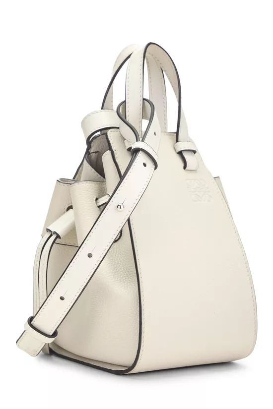 White Calfskin Hammock Drawstring Bag Mini, , large image number 1