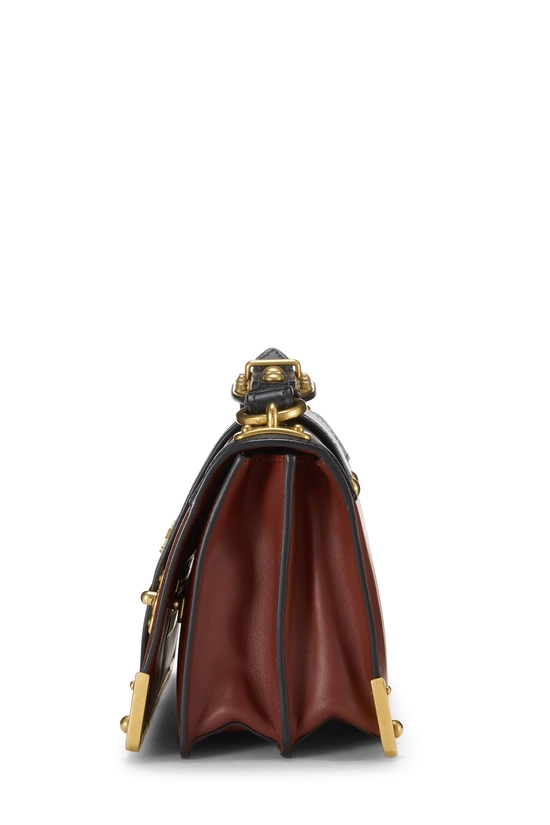 Brown & Black Leather Cahier Crossbody, , large image number 2