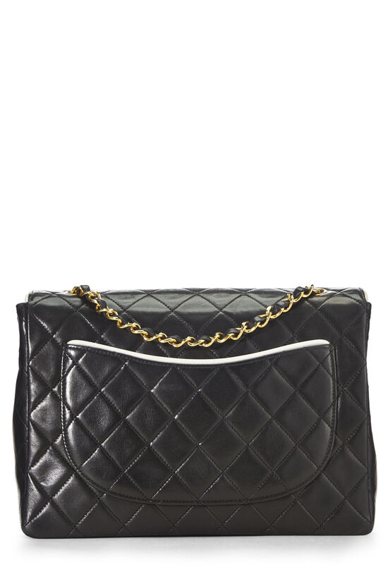 Black Quilted Lambskin Half Flap Small, , large image number 3