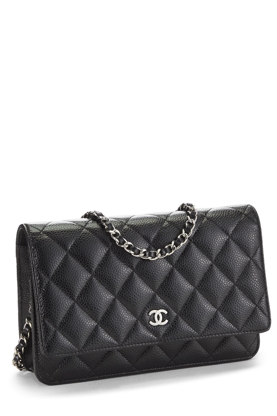 Black Caviar Classic Quilted Wallet On Chain (WOC), , large image number 1