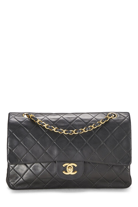 Black Quilted Lambskin Classic Double Flap Medium, , large image number 0