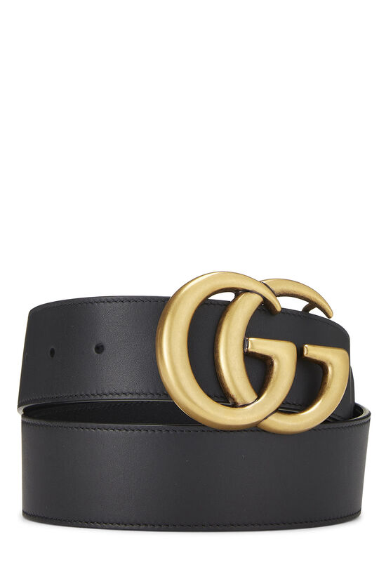 Black 2015 Re-Edition Wide Leather GG Belt, , large image number 0