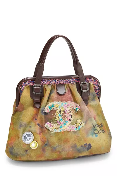 Green Graffiti Canvas On The Pavements Bowling Bag, , large