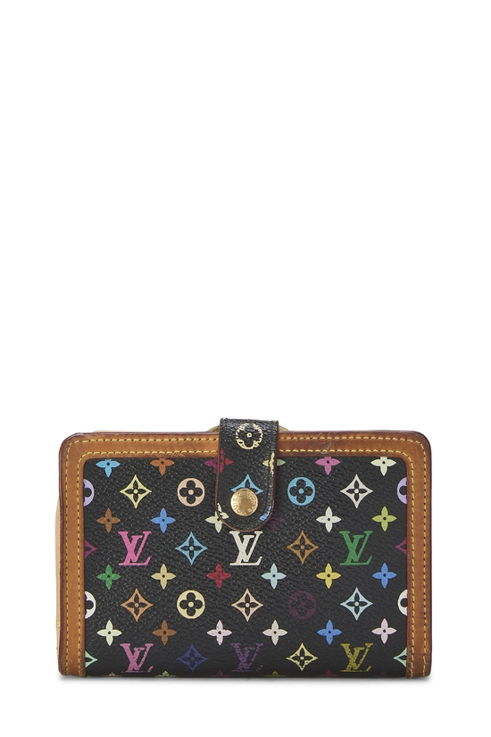 Takashi Murakami x Louis Vuitton Black Monogram Multicolore Porte-Monnaie Viennois Wallet, , large image number 0