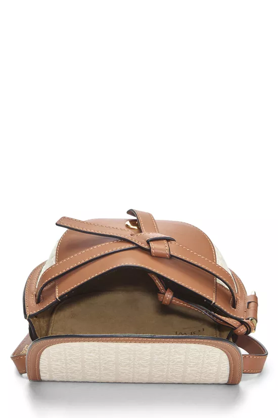 Brown Logo Jacquard Canvas Gate Dual Bag Mini, , large image number 5