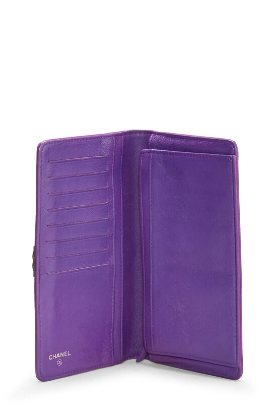 Purple Quilted Lambskin Boy Wallet, , large image number 3