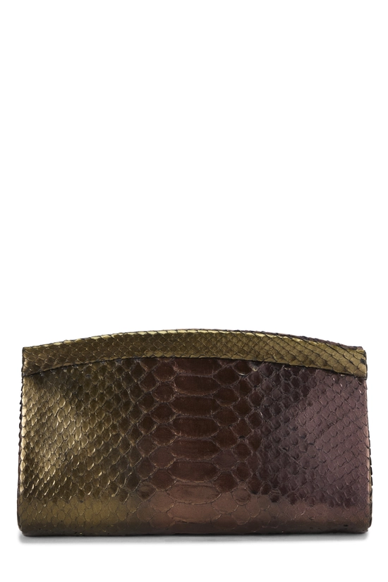 Brown Python Clutch, , large image number 3