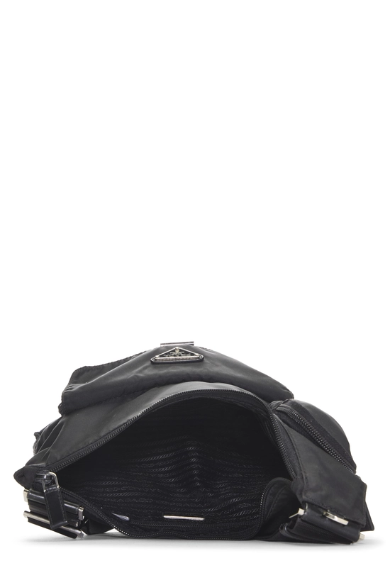 Black Nylon Messenger Bag, , large image number 5