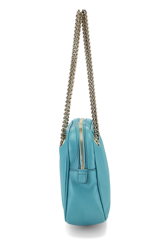 Blue Leather Soho Chain Shoulder Bag, , large image number 2