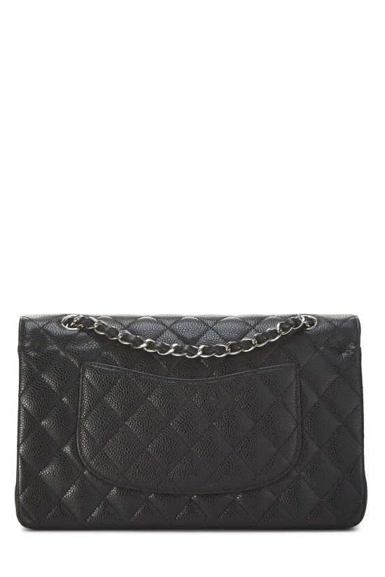 Black Quilted Caviar Classic Double Flap Medium, , large image number 3