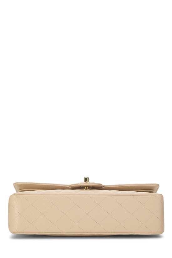 Beige Quilted Caviar Classic Double Flap Medium, , large image number 4