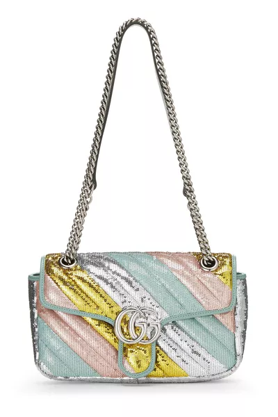 Multicolor GG Sequin Marmont Shoulder Bag Small
