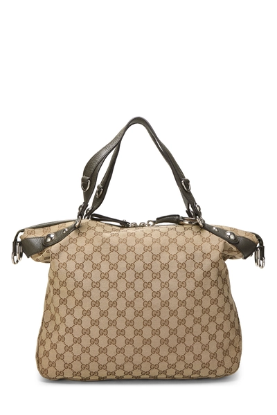 Gucci Original GG Canvas Icon Bit Zip Tote Large