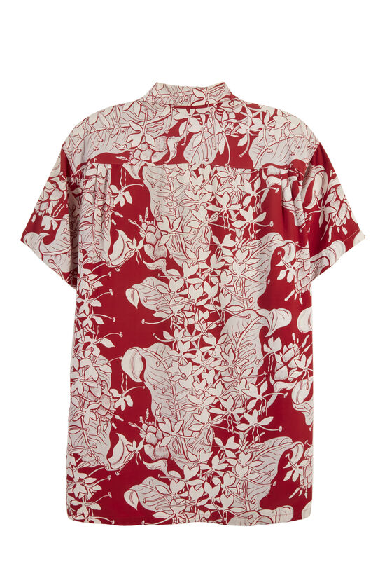 Red Graphic Hoaloha Hawaiian Shirt, , large image number 2