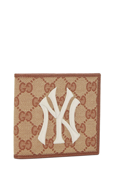 Brown GG Canvas New York Yankees Wallet, , large