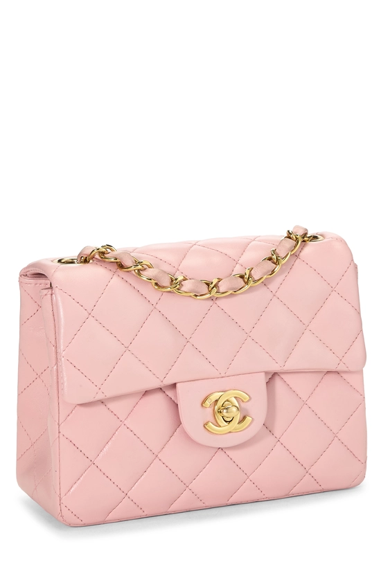 Pink Quilted Lambskin Half Flap Mini, , large image number 1