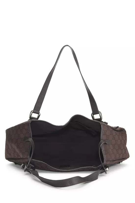 Brown GG Nylon Abbey Tote Large, , large image number 5