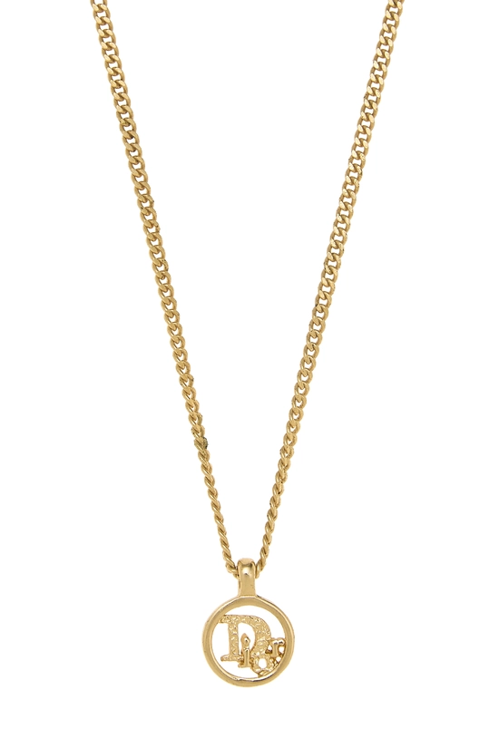 Gold Oval Logo Necklace, , large image number 1