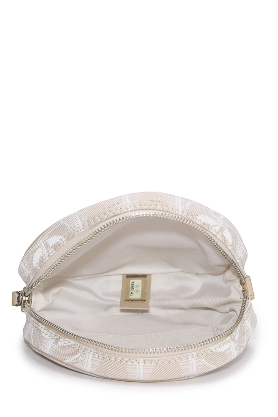 Beige Travel Line Round Pouch, , large image number 5