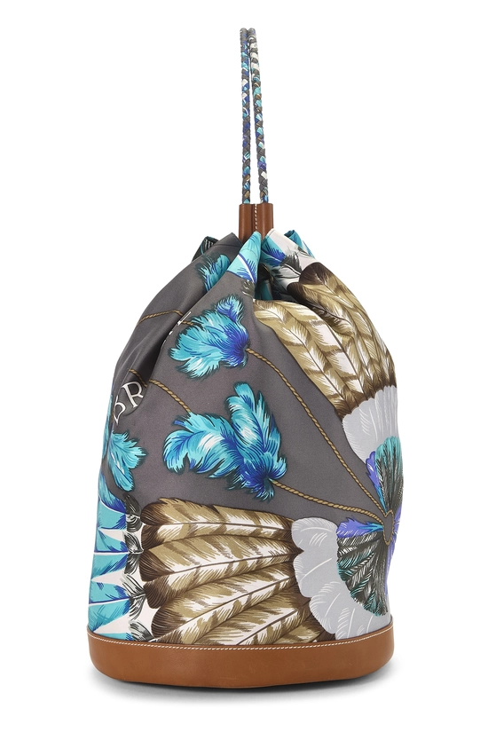 Multicolor Silk 'Flamingo Party' Soie-Cool 22, , large image number 0