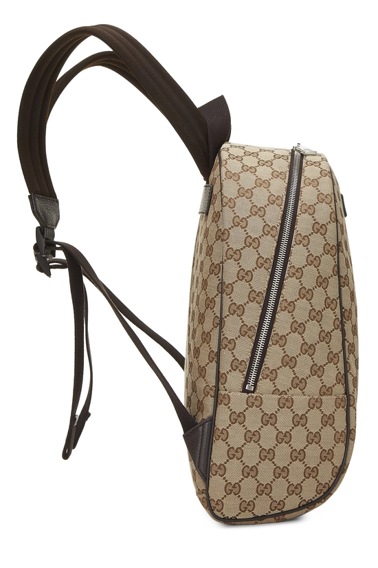 Brown Original GG Canvas Backpack, , large image number 2