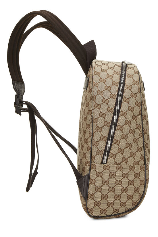 Brown Original GG Canvas Backpack, , large image number 2