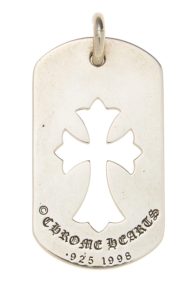 Sterling Silver Cross Dog Tag, , large