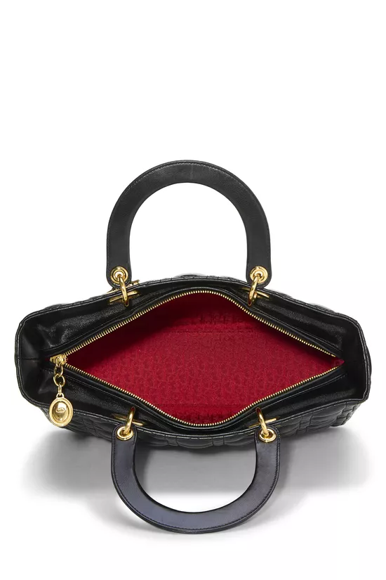 Black Cannage Quilted Lambskin Lady Dior Large, , large image number 5