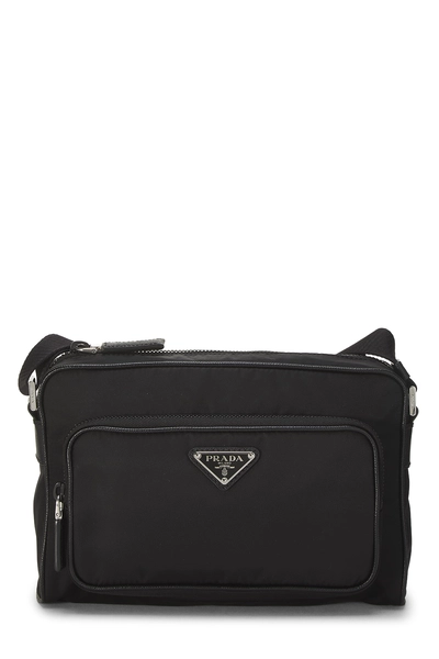 Prada Black Tessuto Messenger Bag Small