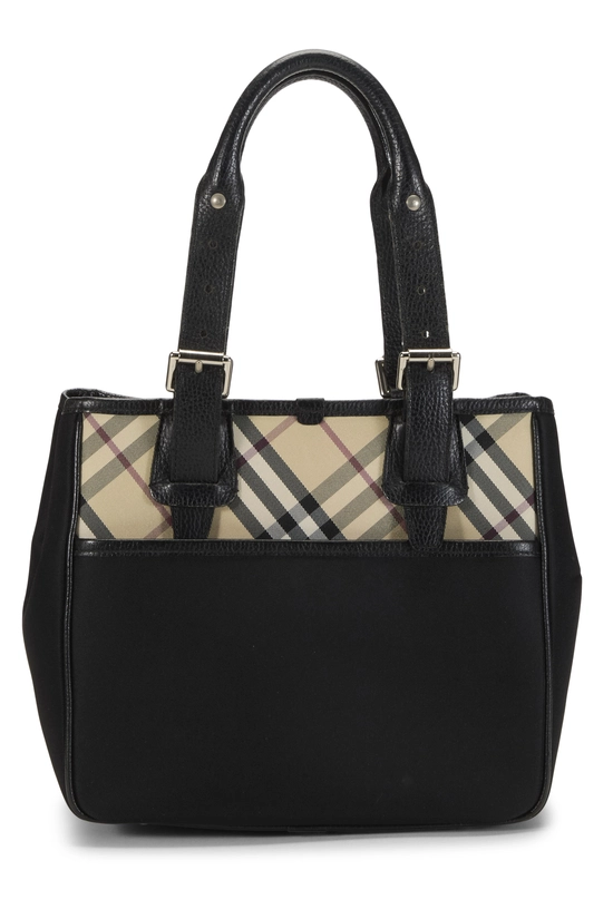 Black Nylon Check Handbag Small, , large image number 3