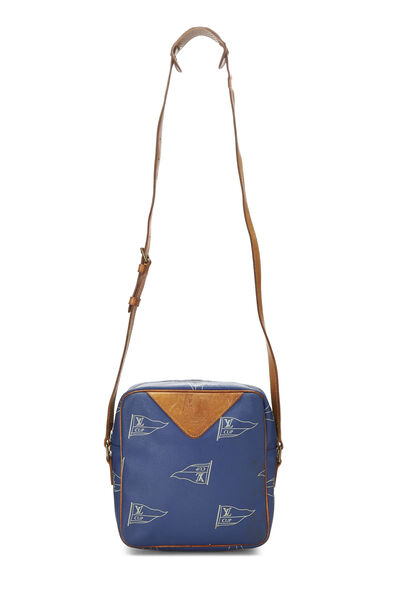 Blue Coated Canvas LV Cup Sac San Diego, , large