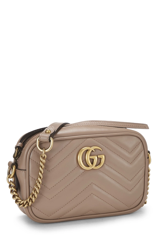 Beige Leather GG Marmont Crossbody Small, , large image number 1