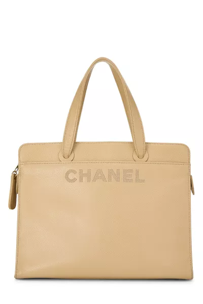 Beige Caviar Tote Small