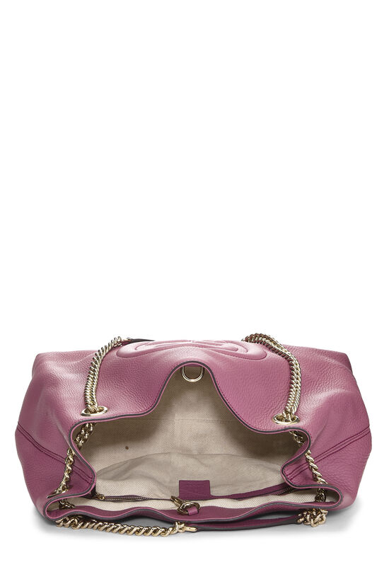 Purple Leather Soho Chain Tote, , large image number 5