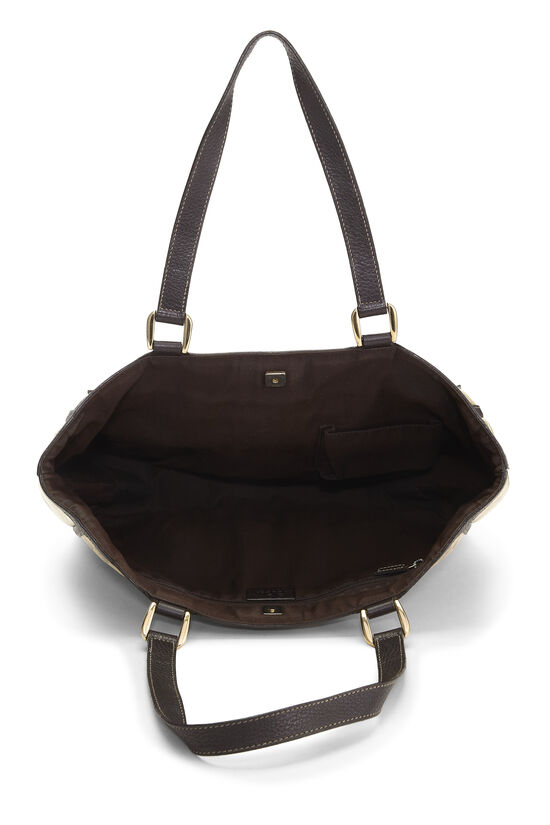 Brown Crystal Canvas Abbey Pocket Tote, , large image number 5