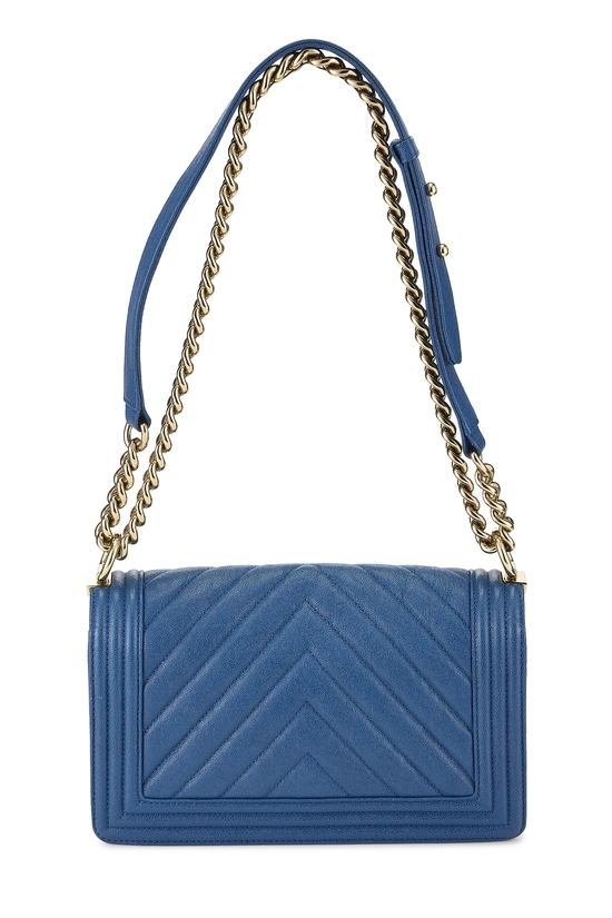 Blue Chevron Caviar Boy Bag Medium, , large image number 3