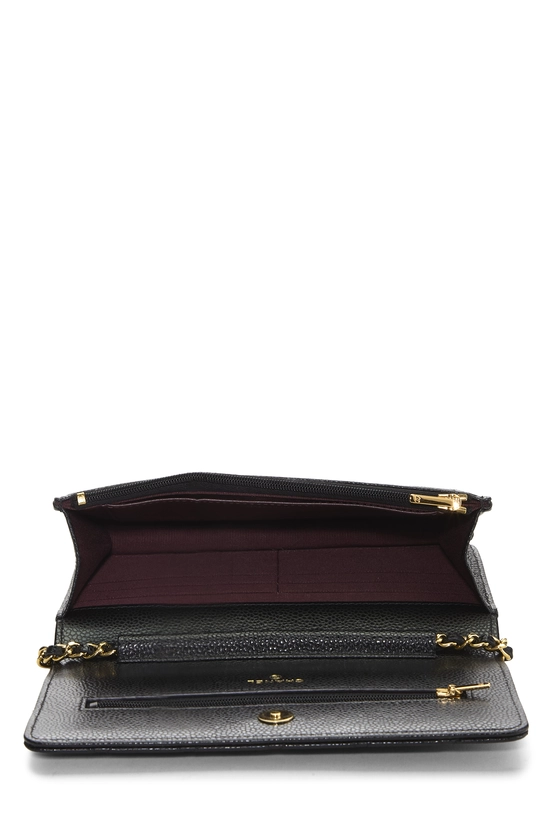 Black Caviar Classic Quilted Wallet On Chain (WOC), , large image number 5